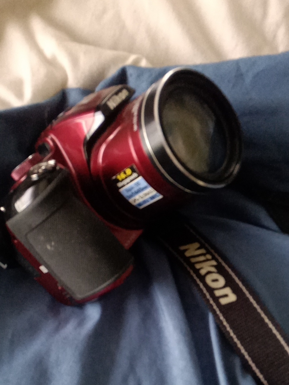Nikon Red Bridge-Style Digital Camera with Lens